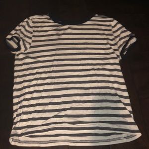 b and w striped tee